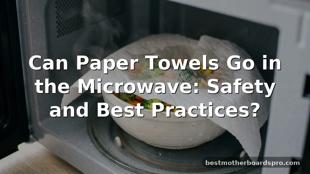 can paper towels go in the microwave