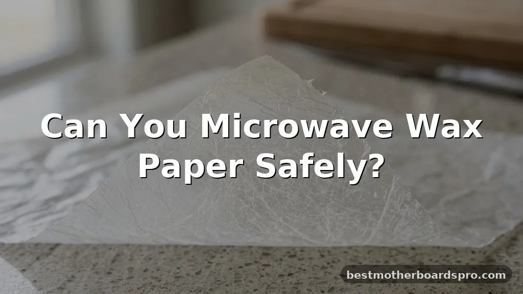 can you microwave wax paper
