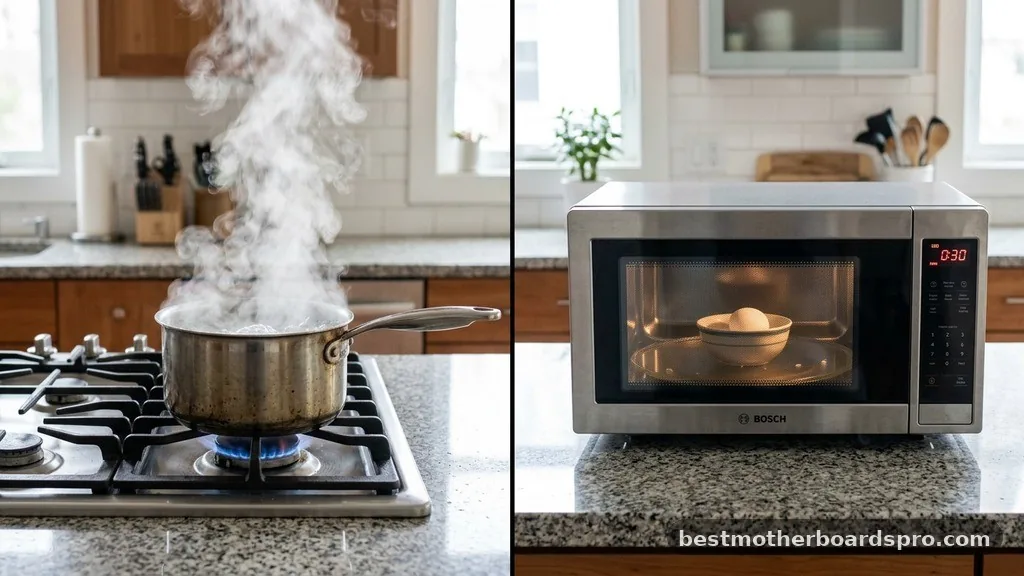 Comparing Cooking Methods - how to hard boil eggs in microwave