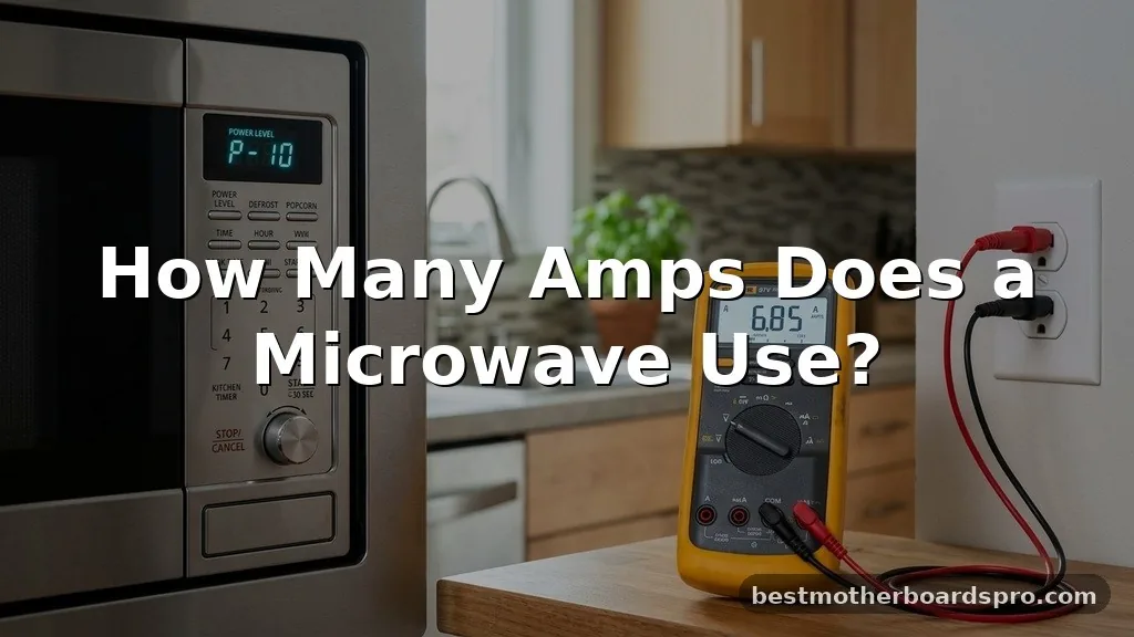 how many amps does a microwave use