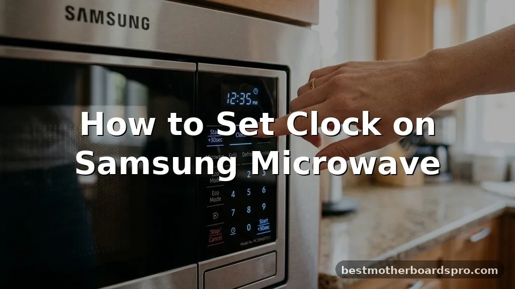 how to set clock on samsung microwave