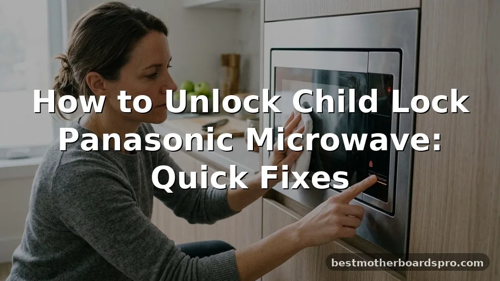 how to unlock child lock panasonic microwave