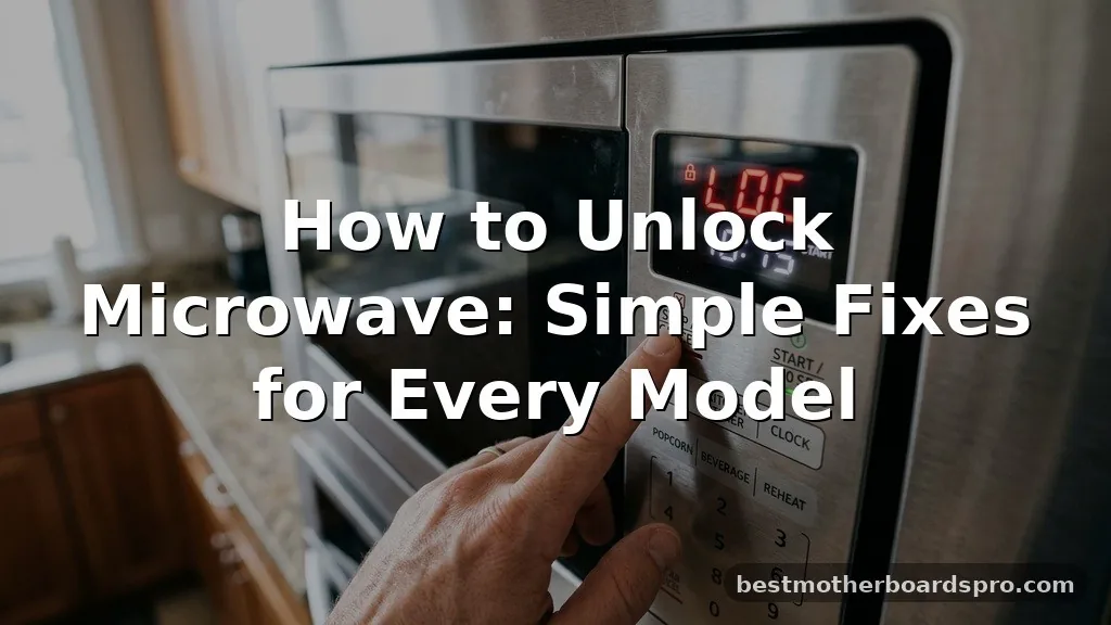 how to unlock microwave