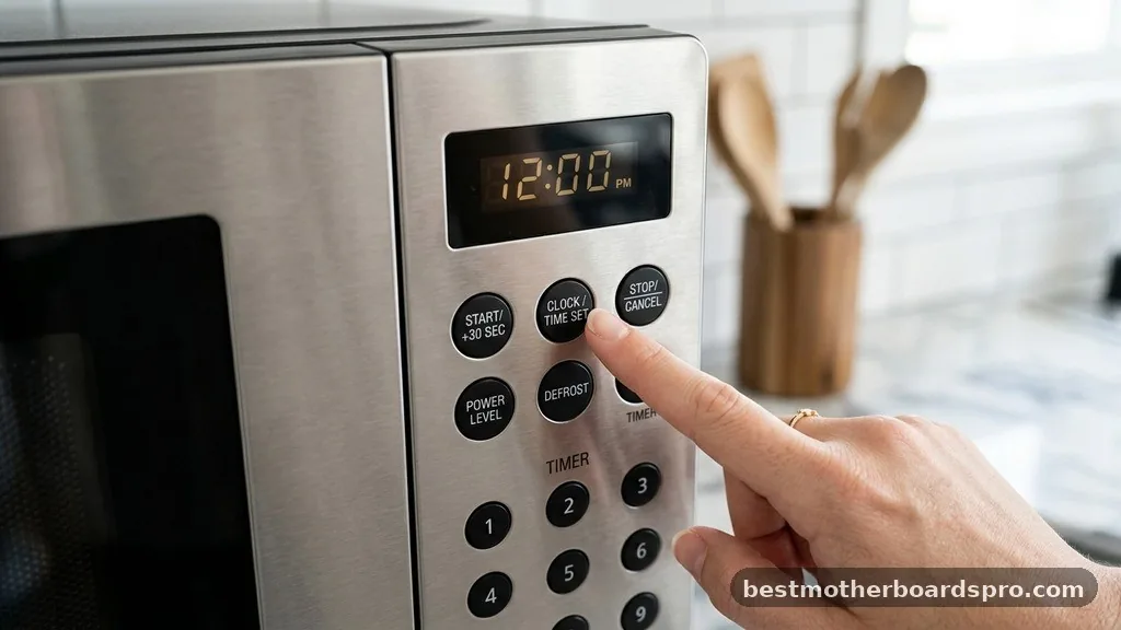 Locating the Clock Controls - how to change time on microwave