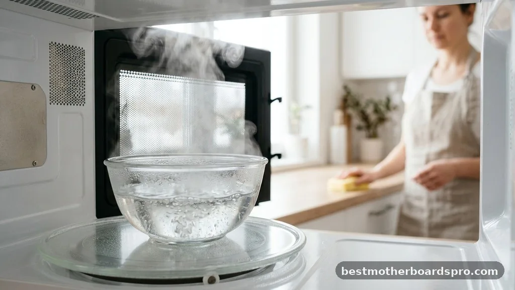 Using White Vinegar for Neutralization - how to get burnt smell out of microwave