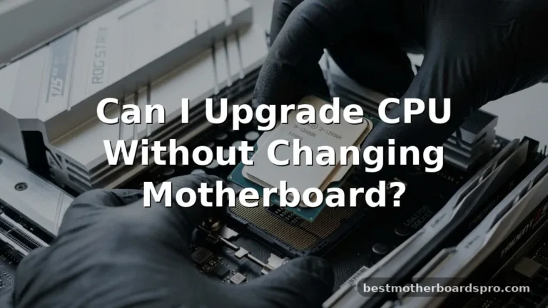 can i upgrade cpu without changing motherboard