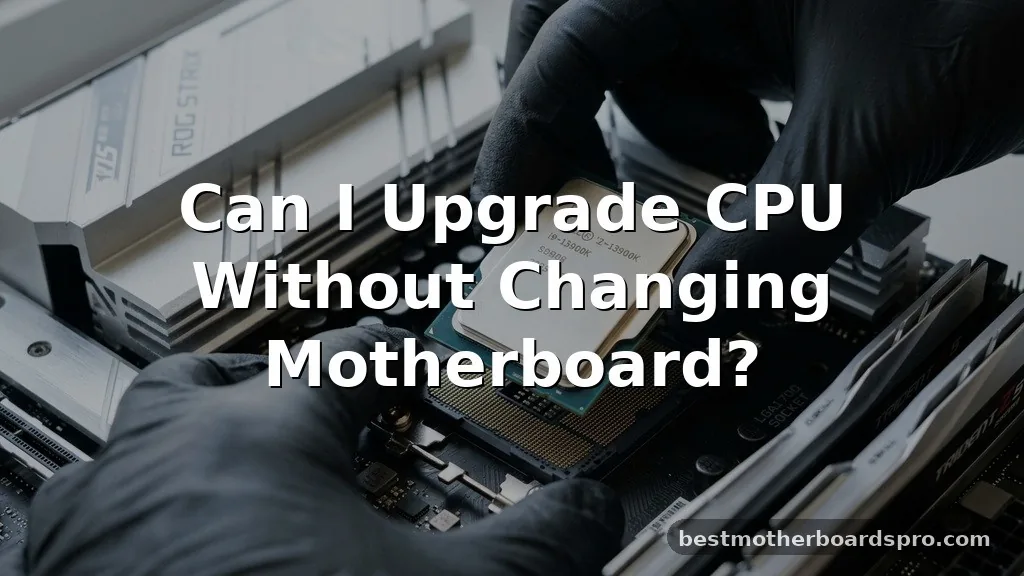 can i upgrade cpu without changing motherboard