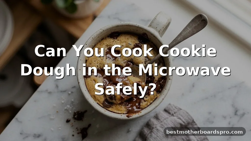 can you cook cookie dough in the microwave
