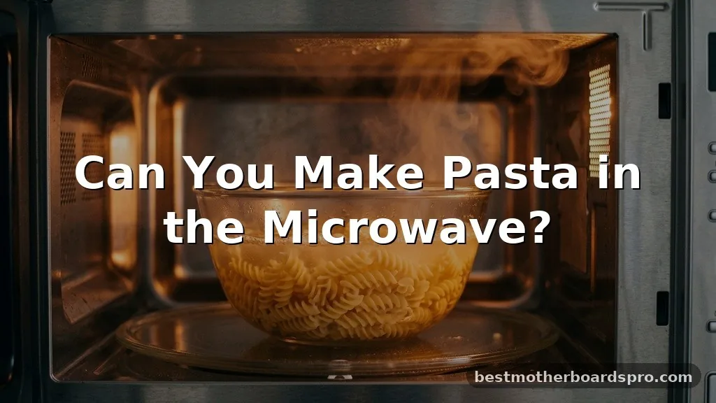 can you make pasta in the microwave