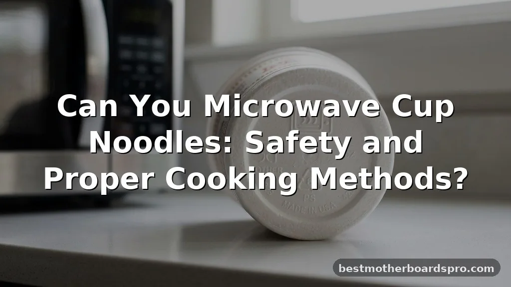 can you microwave cup noodles