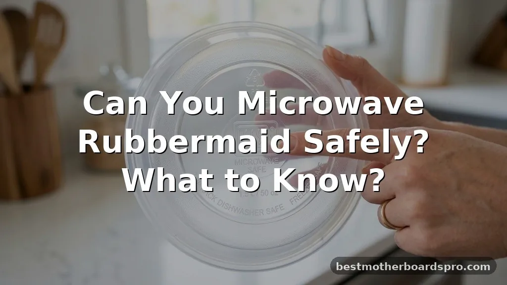 can you microwave rubbermaid