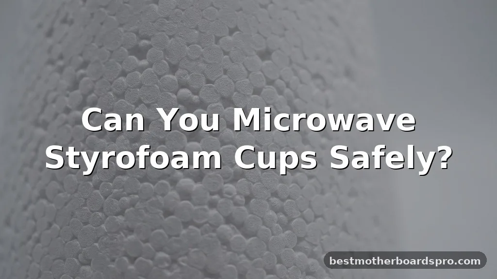 can you microwave styrofoam cups