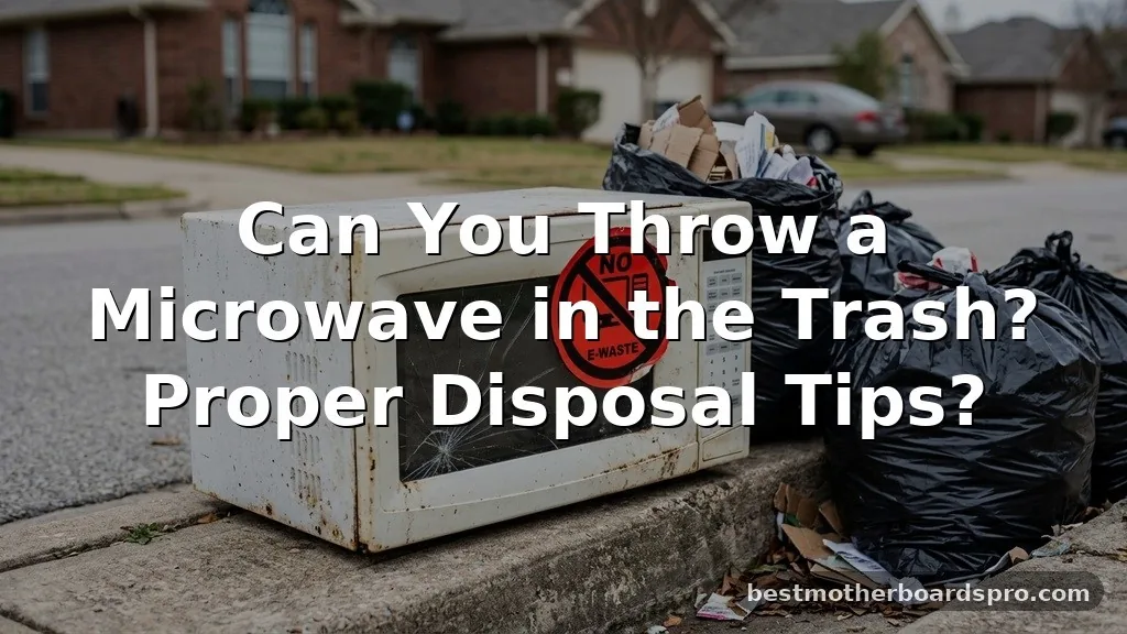 can you throw a microwave in the trash