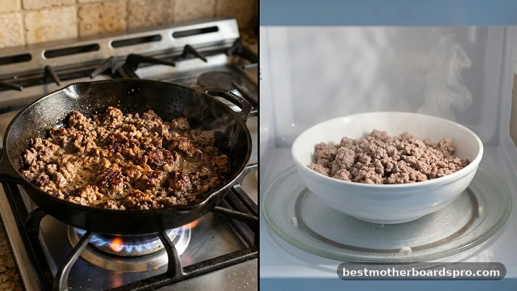 Comparing Cooking Methods - can you cook ground beef in the microwave