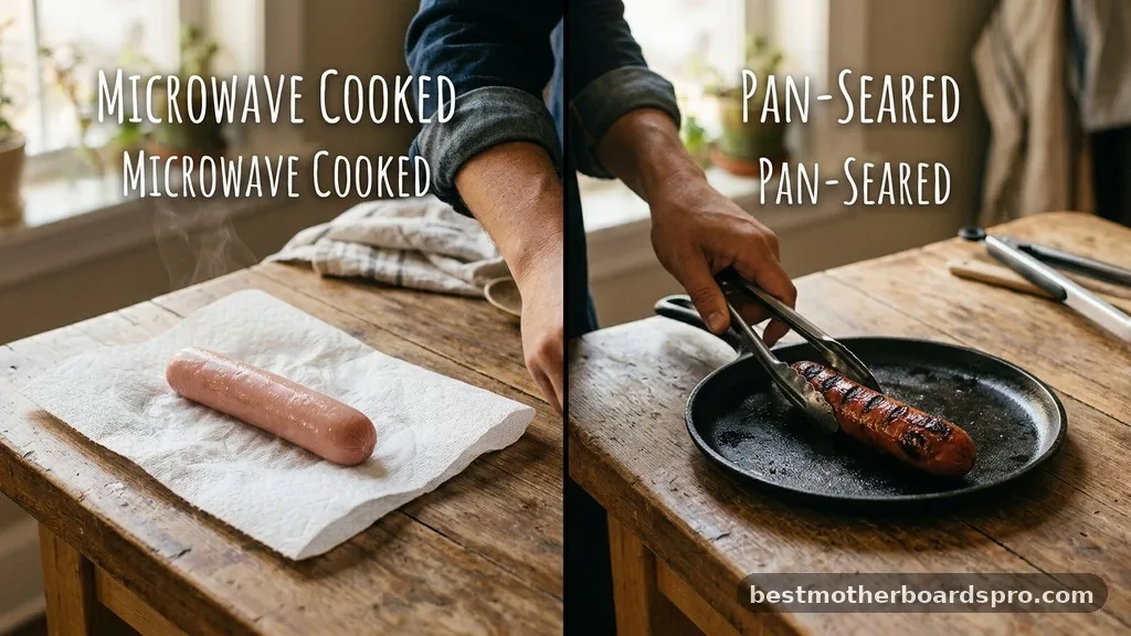 Comparing Cooking Methods - how to microwave hot dogs