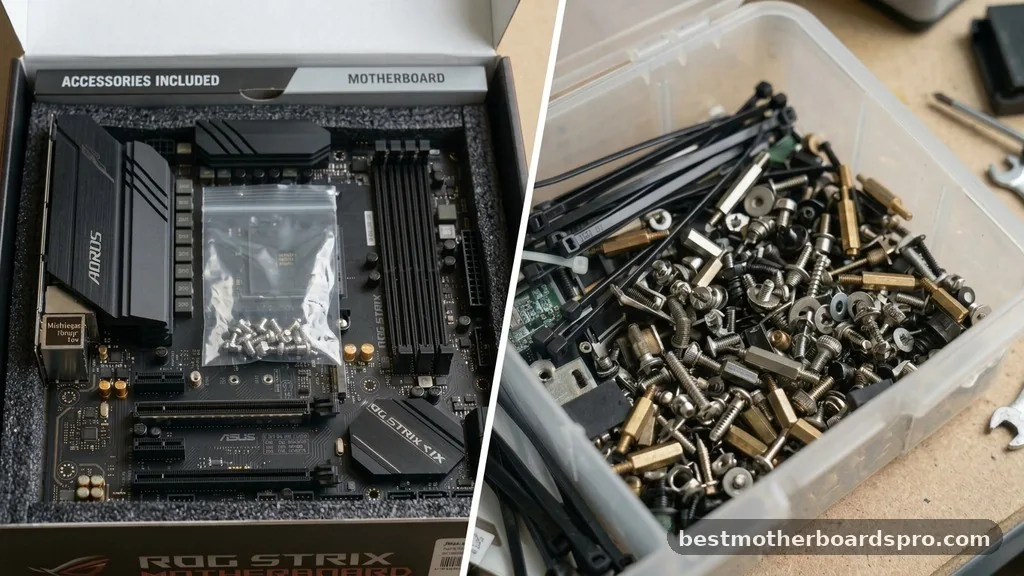 Comparing Hardware Origins - does motherboard come with screws