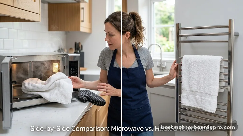 Comparing Methods for Warming Towels - can you put a wet towel in the microwave