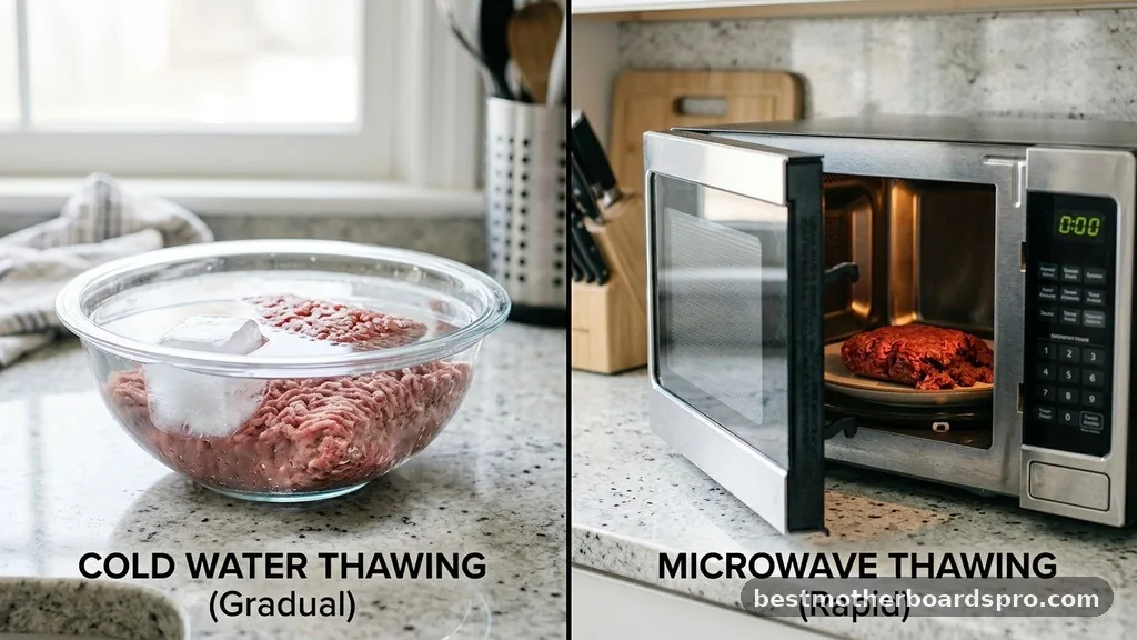 Comparing Thawing Methods - how to thaw ground beef in microwave