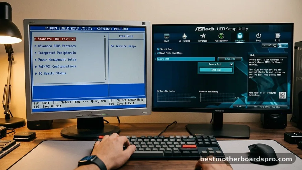 Comparison of Boot Settings - How to Enable Secure Boot on ASRock Motherboard