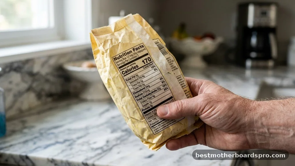 Decoding the Nutrition Label - how many calories in microwave popcorn