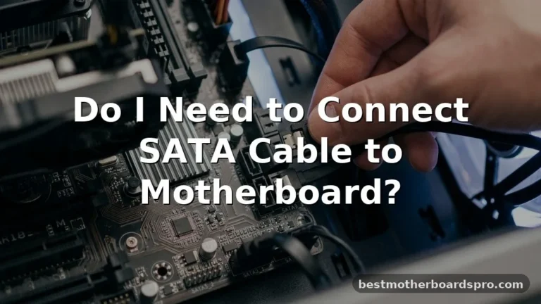 Do I Need to Connect SATA Cable to Motherboard