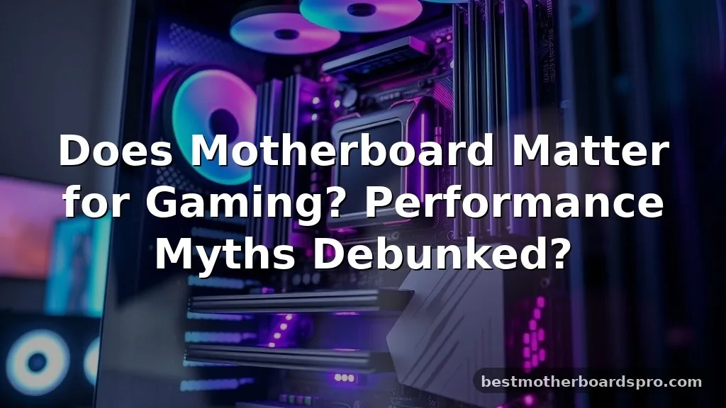 does motherboard matter for gaming