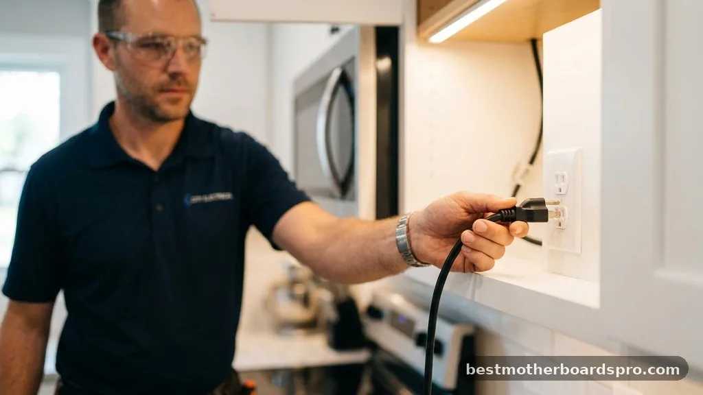 Electrical Safety and Final Connections - how to install microwave over stove