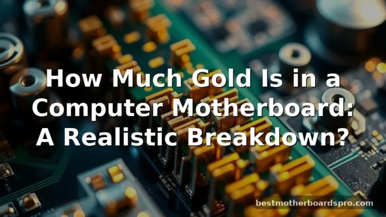 how much gold is in a computer motherboard