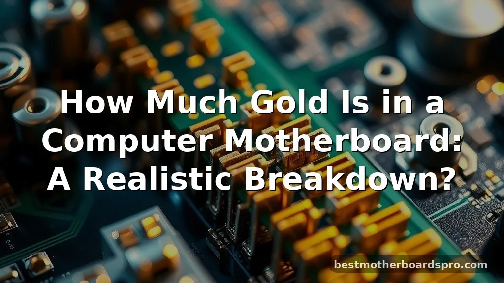 how much gold is in a computer motherboard