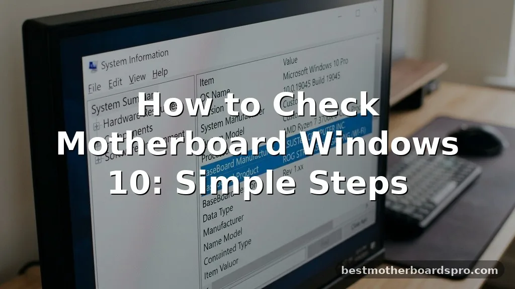 how to check motherboard windows 10