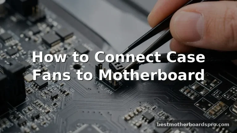 how to connect case fans to motherboard