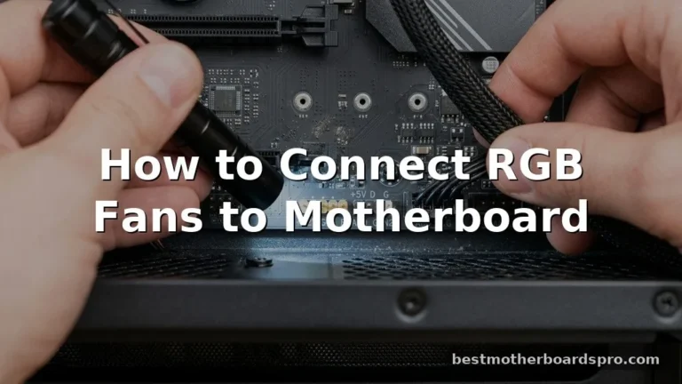 how to connect rgb fans to motherboard