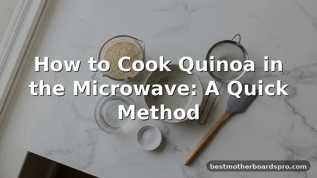 how to cook quinoa in microwave