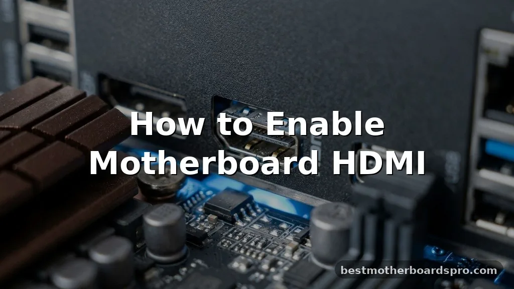 how to enable motherboard hdmi