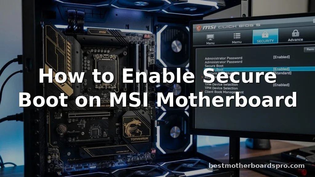 how to enable secure boot on msi motherboard