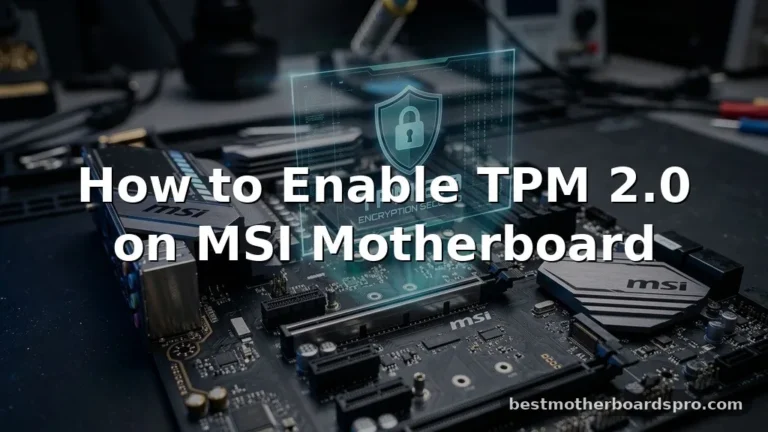 How to Enable TPM 2.0 on MSI Motherboard