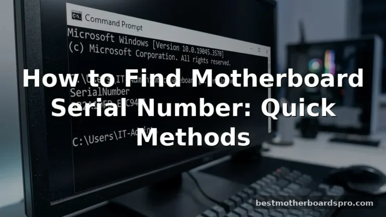 How to Find Motherboard Serial Number