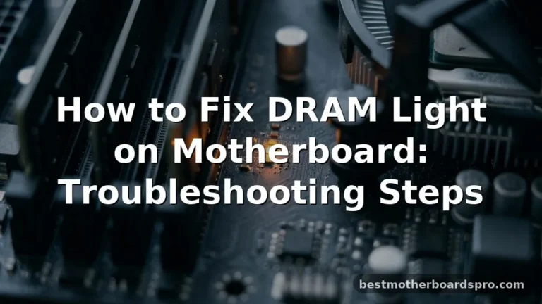 How to Fix DRAM Light on Motherboard