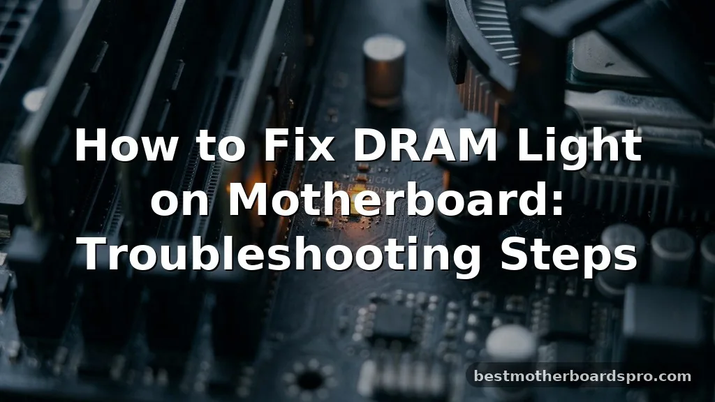 How to Fix DRAM Light on Motherboard
