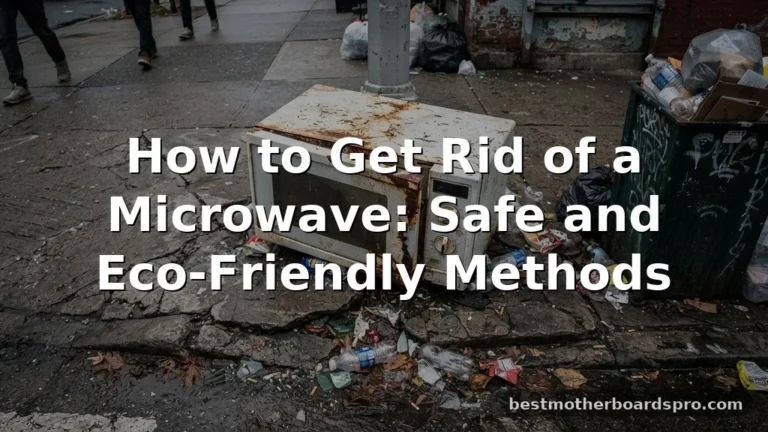 how to get rid of a microwave