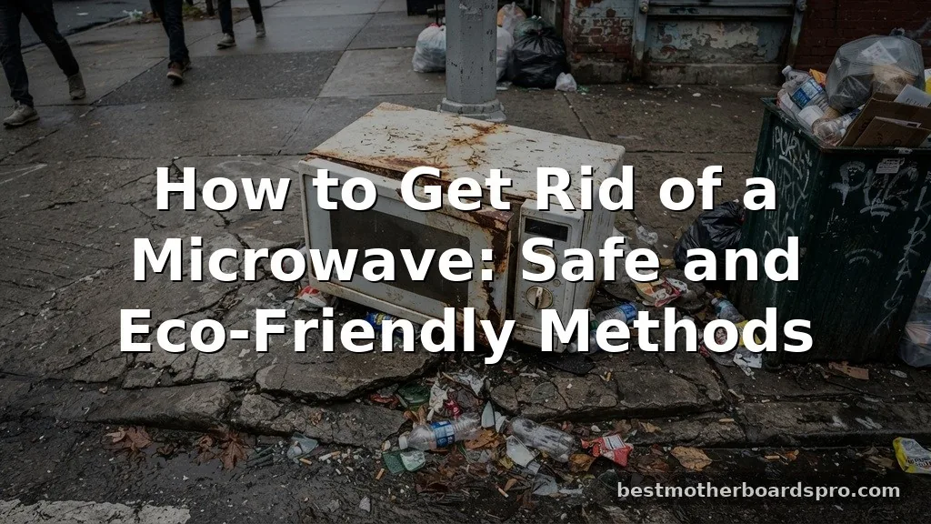 how to get rid of a microwave