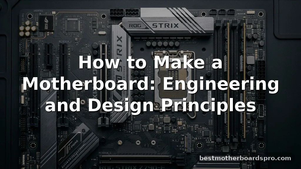 how to make a motherboard