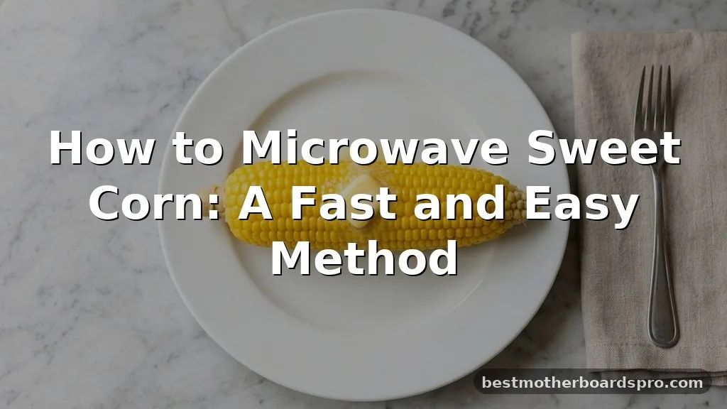 how to microwave sweet corn