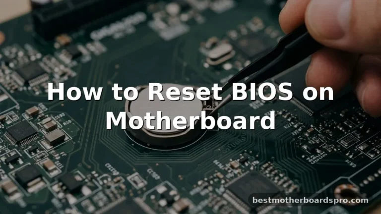 How to Reset BIOS on Motherboard