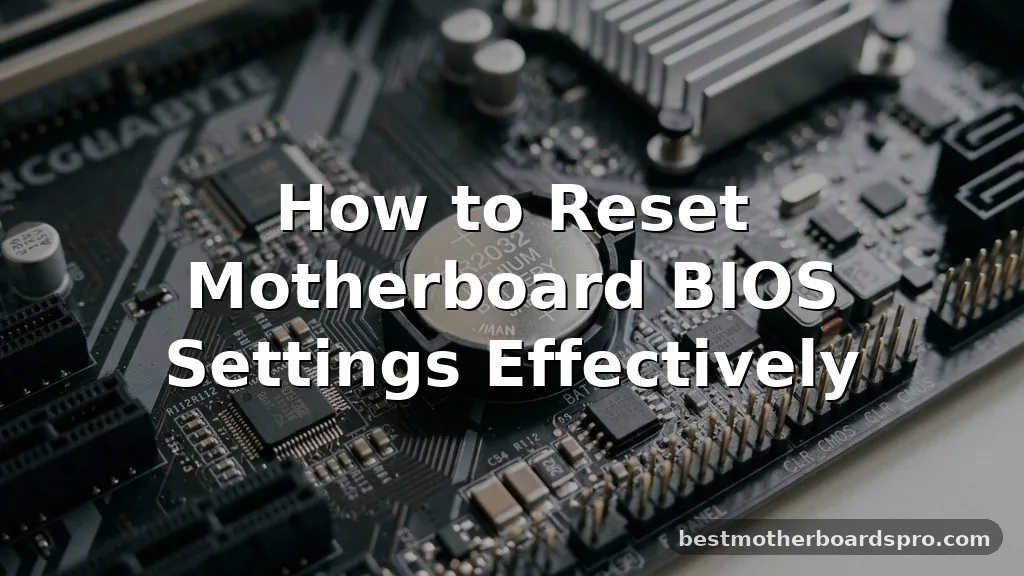 how to reset motherboard