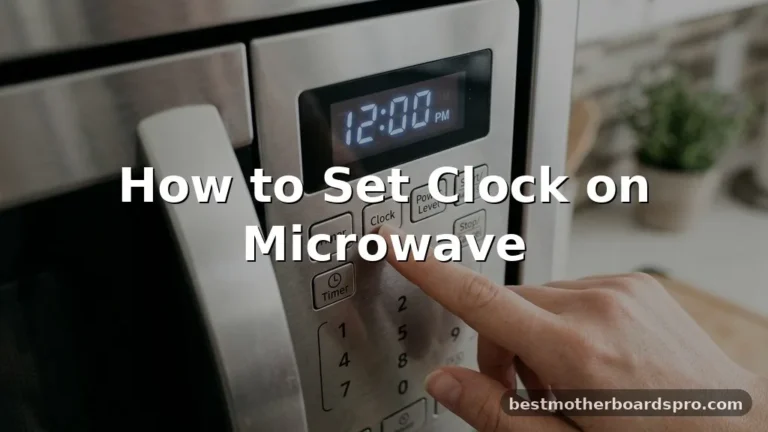 how to set clock on microwave
