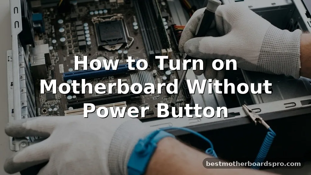 how to turn on motherboard without power button
