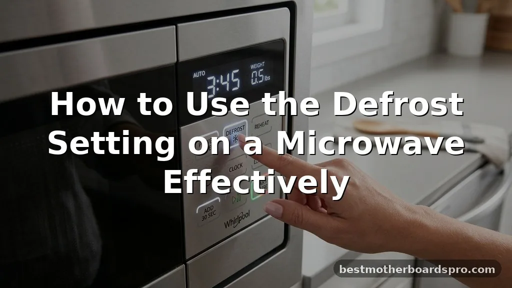 how to use the defrost setting on a microwave
