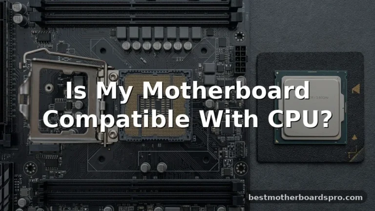 is my motherboard compatible with cpu