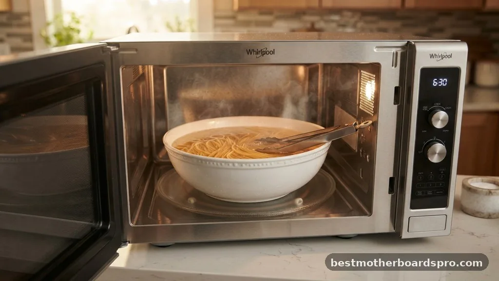 Managing Water Levels and Preventing Boilovers - how to cook spaghetti in the microwave